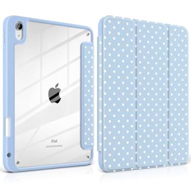 Imagem de Yebiseven Capa para iPad A16 11ª geração 11 polegadas 2025 / iPad 10ª geração 11 polegadas 2022 - com suporte para lápis, traseira rígida transparente à prova de choque, suporte ajustável, despertar