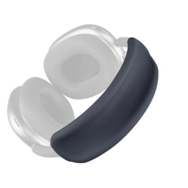 Imagem de SOULWIT Protetor de cabeça de capa completa para AirPods Max (USB-C/Lightning), à prova de suor, capa de silicone macio lavável para exercícios de academia - azul