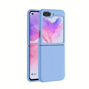 Imagem de Capa com Anel Suporte Compatível Galaxy Z Flip 5 Case Anti Impacto (Azul)