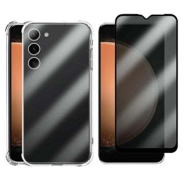 Imagem de Kit Capa Antiqueda para Galaxy S23 Plus + Película 3D 5D 9D Privacidade Anti Curioso