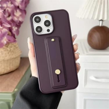 Imagem de IRTGFG Capa de celular com suporte de pulso colorido para iPhone 16 Plus, capa à prova de choque e proteção contra quedas (para iPhone 16 Plus/roxo lavanda)