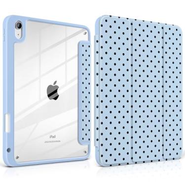 Imagem de Yebiseven Capa para iPad A16 11ª geração 11 polegadas 2025 / iPad 10ª geração 11 polegadas 2022 - com suporte para lápis, traseira rígida transparente à prova de choque, suporte ajustável, despertar