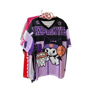 Imagem de Camiseta V-neck Hello Kitty Para Mulheres E Homens Moda Cartoon Roupas