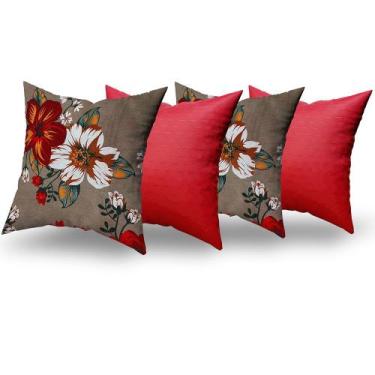Imagem de Almofadas Decorativas 4 Unidades Com Ziper e Refil Silicone - RT MAGAZ