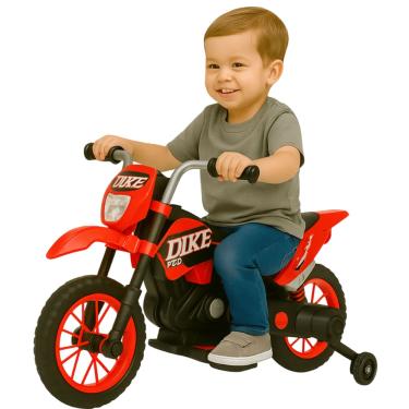Imagem de Mini Moto Elétrica Infantil Radical Bang Toys Vermelho 12V