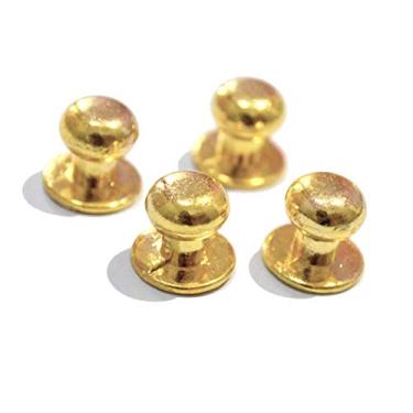 Imagem de 10 conjuntos de mini puxadores redondos puxadores puxadores vintage antigo bronze gaveta hardware com parafusos para caixas de joias presente caixas de madeira, Gold