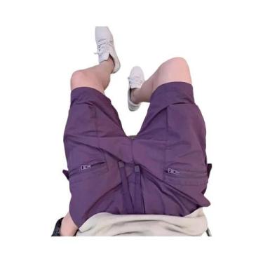 Imagem de Bermuda Cargo Masculina Leve De Secagem Rápida Com Múltiplos Bolsos Pa