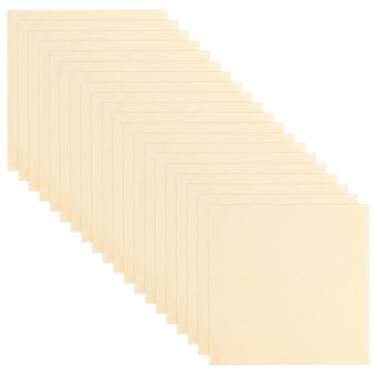 Imagem de Breling 20 peças de tecido de algodão 25,4 x 25,4 cm, quadrados pré-cortados de tecido para costura, colchas para amantes de artesanato (tamanho único, bege)