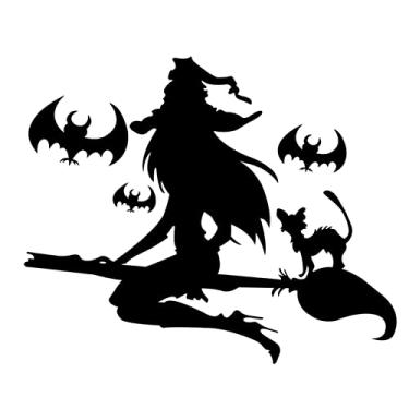 Imagem de Sticker de Janela Halloween Decalque Parede para Traje Adesivo Fácil Colar e