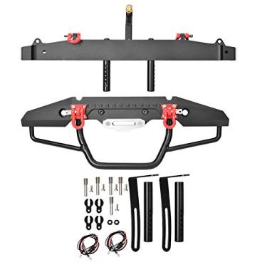 Imagem de Ainoli LED pára-choque dianteiro e traseiro com reboque Gancho para carro traxxasTRX 4/SCX10II 90046 RC