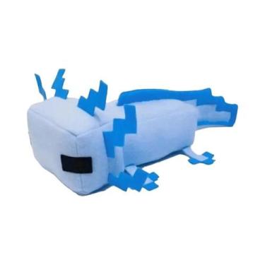 Imagem de Brinquedo De Pelúcia Axolote Azul 30cm, Boneco De Animal De Estimação 