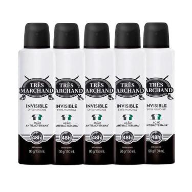 Imagem de Kit Desodorante Aerossol Très Marchand Invisible 150ml - 5 Unidades