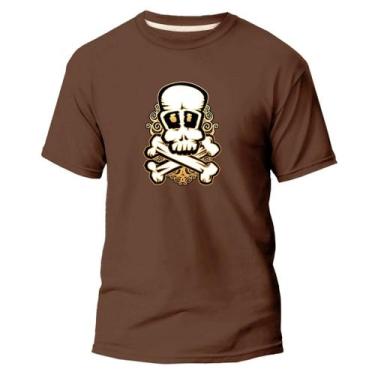 Imagem de Camiseta Básica Algodão Premium Estampa Digital Skull Red - Pavesi, Ma