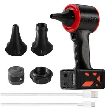 Imagem de Generic Espanador de Ar Comprimido, Motor Sem Escova de 130000 RPM, Soprador de Ar Elétrico Sem Fio Com Bateria de 5 X 4000mAh, Pressão de 28000Pa, para Teclado, PC, Carro, Acampamento