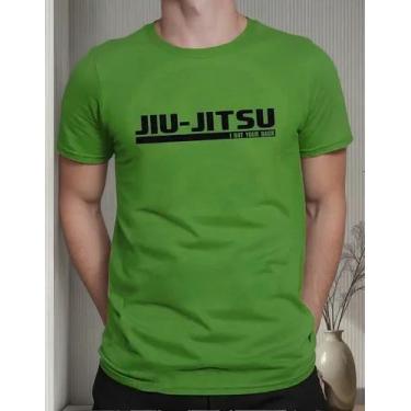 Imagem de Camiseta Camisa Adulto Feminina Masculina 100% Algodão Luta Jiu Jitsu 