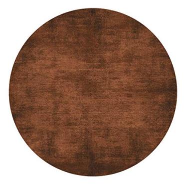 Imagem de Tapete redondo vintage de cor sólida moderno circular macio para cadeira de computador para quarto de crianças, casa, quarto, cobertor de cabeceira