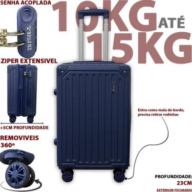 Imagem de Mala de Viagem De Bordo N20 Duplo Ziper Roda Dupla Com Senha  - lustar