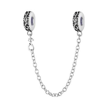 Imagem de Pingentes De Cadeia De Segurança Sol E Lua Em Prata Esterlina 925 Para