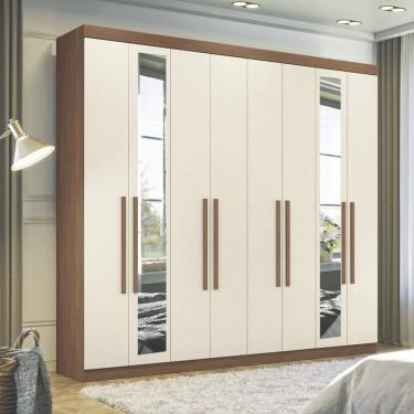 Imagem de Guarda Roupa Casal com Espelho 8 Portas Master New 8.4 Santos Andira