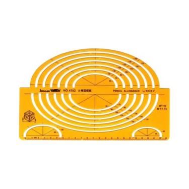 Imagem de Régua De Medição Oval Em Resina K Durável Para Desenho Digital, Móveis