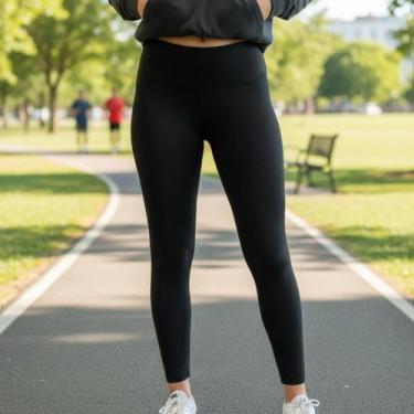 Imagem de Calça Legging Feminina Fitness Academia Cintura Alta Tam. M - LLEV, Pr