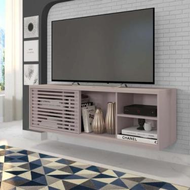 Imagem de Rack Suspenso para TV até 55 Polegadas 136cm em BP Porta Ripada Multiv