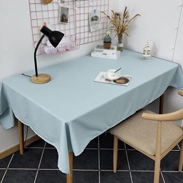 Imagem de Toalha de mesa de cor pura toalha de mesa de centro toalha de mesa retangular toalha de mesa impermeável decoração de festa toalha de mesa (cor: 14 especificações: 140 * 180 cm)