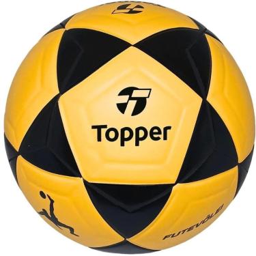 Imagem de Bola de Futevôlei Topper R1 Oficial - Amarelo e Preto