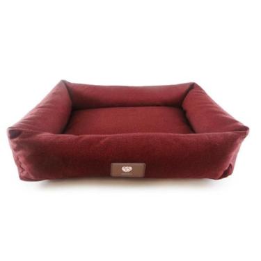 Imagem de Cama Caminha Pet para Cachorro ou Gato Médio 60X50 Suede Enchimento Si
