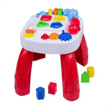 Imagem de Brinquedo Mesinha Didatica Infantil 21cm com Blocos Interativos Cotipl