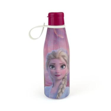 Imagem de Garrafinha Infantil de Plástico Com Tampa Abre Fácil 530ml Frozen - Pl