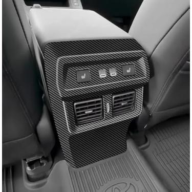 Imagem de GZBFTDH Capa de painel de ventilação traseira para ar condicionado tampa de acabamento de saída de ar condicionado compatível com Toyota RAV4 2026 acessórios interiores (fibra de carbono)