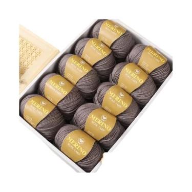 Imagem de Fio De Lã De Alpaca 500g 10 Meadas Fino-Médio 212 Para Tricô De Suéter