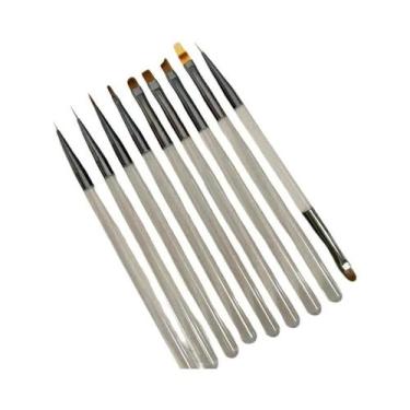 Imagem de Conjunto De Pincéis Para Unhas Em Gel UV 9 Peças, Canetas Para Pintura
