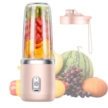 Imagem de Liquidificador portátil, copo de suco recarregável por USB | Máquina de mistura pessoal de frutas para café da manhã, casa, escritório, academia, acampamento, praia, viagem, apartamento, piqueniques