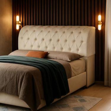 Imagem de Cabeceira Box 1,60m 160cm Para Colchao Cama Queen Com Bau Design moder