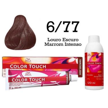 Imagem de Tonalizante Color Touch 6.77 Louro Escuro Marrom Intenso Emulsão Ox  W