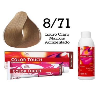 Imagem de Tonalizante Color Touch 8.71 Louro Claro Marrom Acinzentado Emulsão Ox