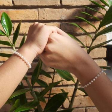 Imagem de Kit Pulseira Tal Mãe E Tal Filha Perola Banhado A Ouro