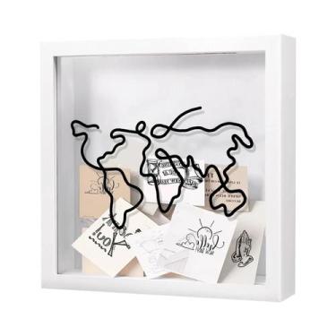Imagem de Caixa Organizadora De Mapas E Porta-Retratos De Viagem Para Postais E 