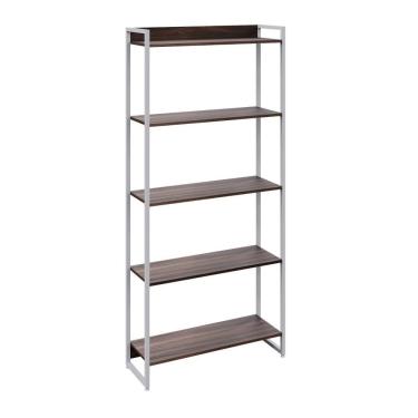 Imagem de Estante Dynamica 80x30x187cm C/05 Prateleiras Nogal / Est.branca Nogal / Est.branca