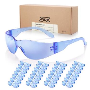 Imagem de Óculos de segurança PTCOL BLUE Tinted, pacote com 28 óculos anti-arran