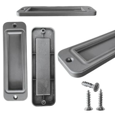 Imagem de Kit c/3 Puxadores Mônaco Sobrepor 128mm Plástico - para Porta de Corre