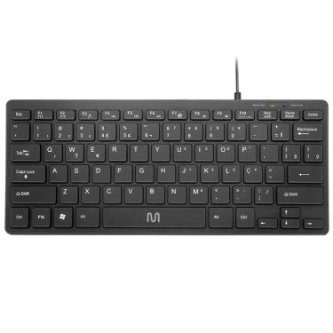 Imagem de Teclado Multimídia Mini Multi Tc154-tm400, Cabo Usb, Formato Slim Compacto, Digitação Silenciosa, Abnt2 - Preto