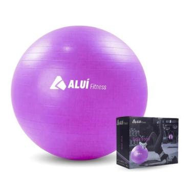 Imagem de Bola de Exercícios Pilates Yoga Ginástica Gym Ball 65cm Aluí Bomba Man