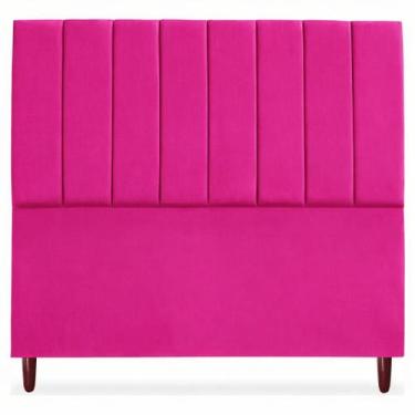 Imagem de Cabeceira de Cama Box Carla Casal King 195 cm OxFord Rosa Pink Do Lar 
