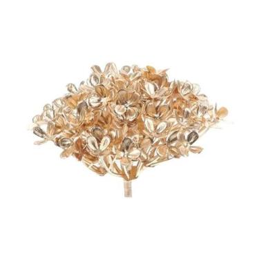 Imagem de Flores Artificiais De Hortênsia Douradas 1/3/5 Peças Decoração Para Ca