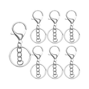 Imagem de Chaveiros Com Fecho Lagosta De Metal 6/12/25/50 Peças, Gancho Giratóri