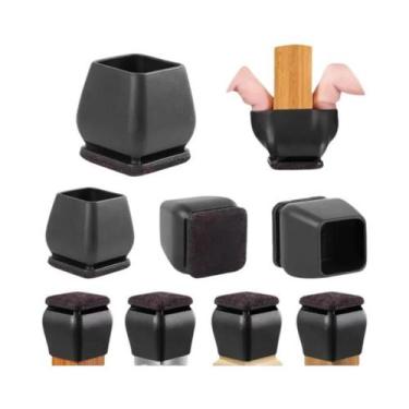 Imagem de Protetores De Pés De Cadeira Em Feltro Grosso (8 Peças) Para Móveis E 