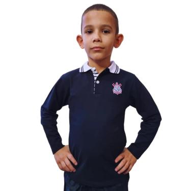 Imagem de Camisa Polo Infantil Corinthians Manga Longa Oficial